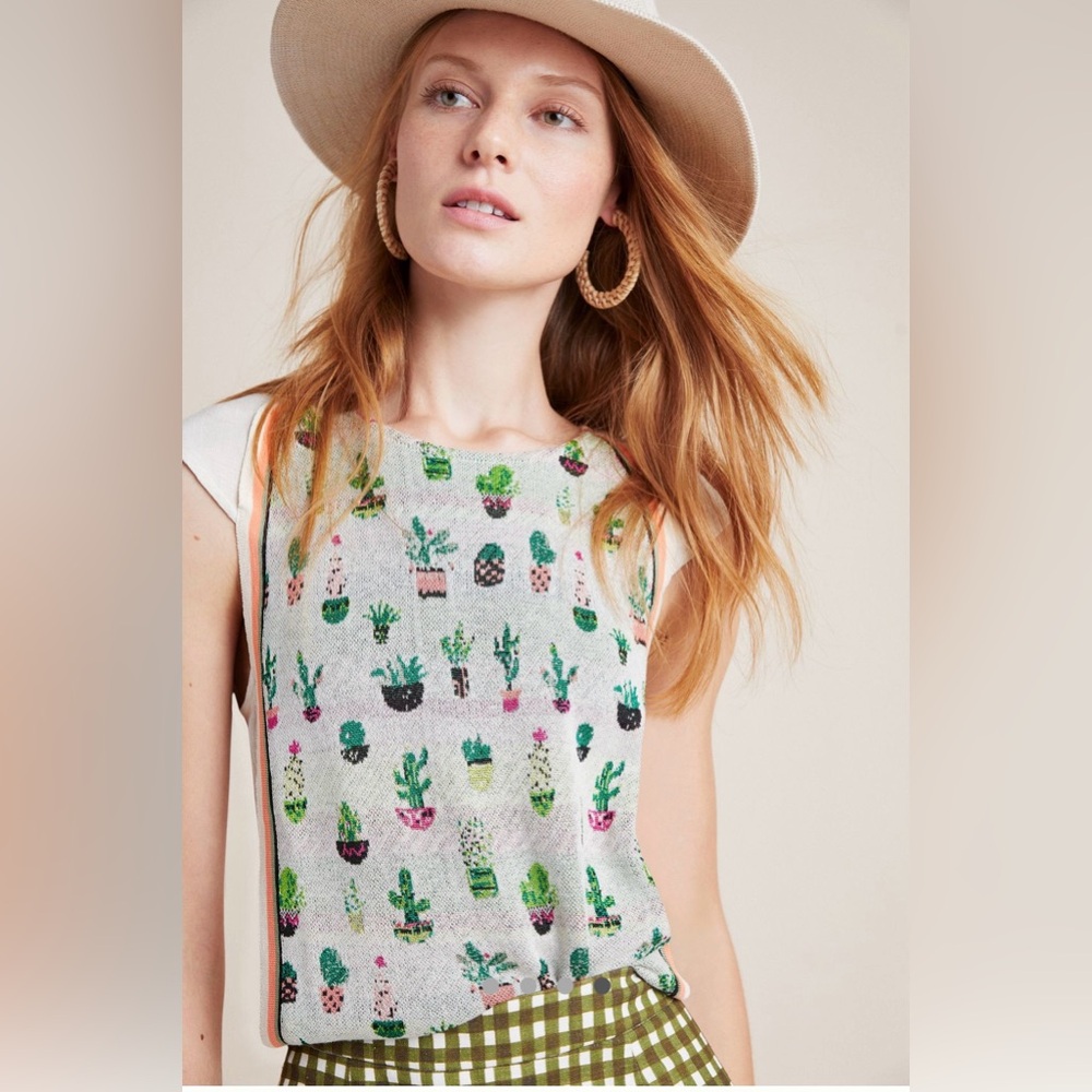 Anthropologie Aldomartins Cactus Top. Size Small